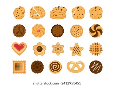 Cute Cookies Illustration Element Set