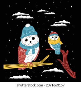 Cute and Cool Animals Illustration, Vector Illsutration