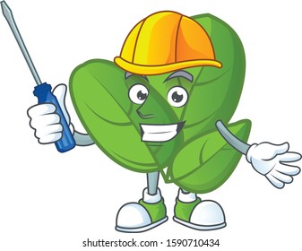 Cute and cool automotive basil presented in mascot design