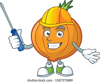 Cute and cool automotive shallot presented in mascot design