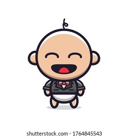 Cute Cool baby characters vector illustration for Logo, posters, icons, greeting cards.