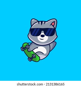 Cute cool cats mascot design