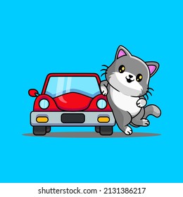 Cute cool cats mascot design