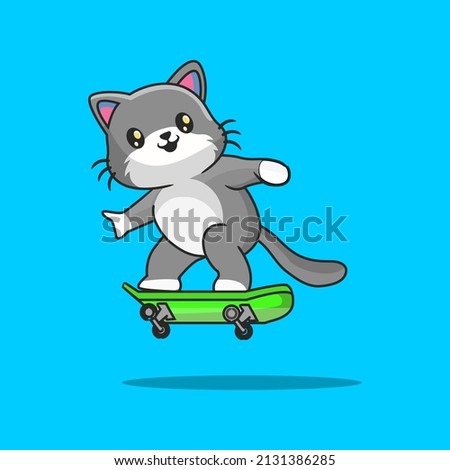 Cute cool cats mascot design