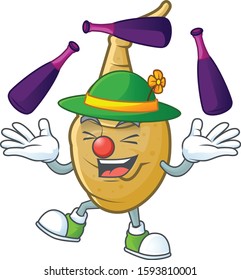 Cute and cool Juggling jerusalem artichoke cartoon character