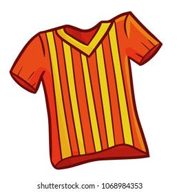 Cute and cool red yellow football t-shirt - vector