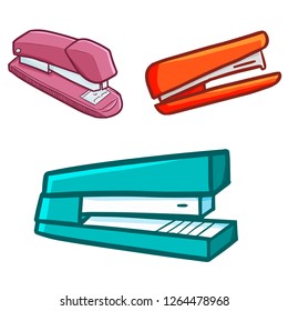 Cute and cool staples set for office needed - vector.
