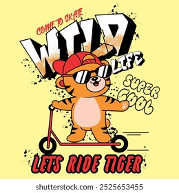 CUTE COOL TIGER RIDE FUNN  DESING FOR KIDS