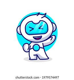 cute and cool white robot
