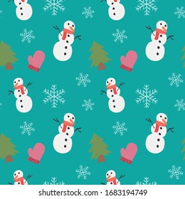 cute and cool winter holiday winter vector pattern