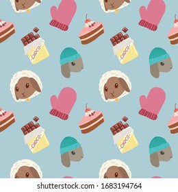 cute and cool winter holiday winter vector pattern