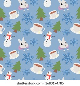 cute and cool winter holiday winter vector pattern