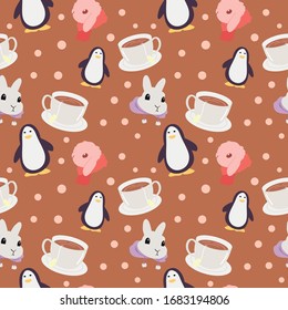 cute and cool winter holiday winter vector pattern