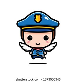 cute cop design is angel