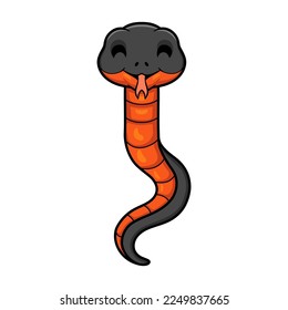 Cute copperbelly water snake cartoon