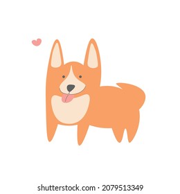 Cute corgi. Cartoon-Vektorgrafik