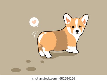 Cute Corgi Dog Butt