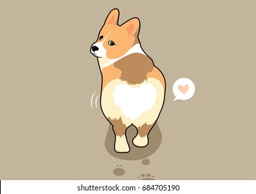 Cute Corgi Dog and Her Cute Butt