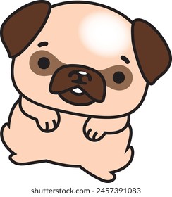 Lindo juego de perros Corgi. La frontera con el cachorro Kawaii Welsh Corgi. 