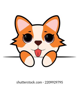 Cute corgi dog  vector illustration