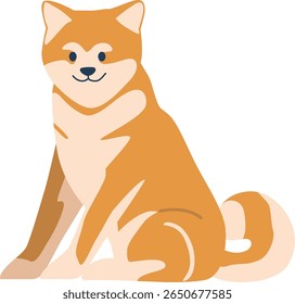 Cute corgi dog vector illustration