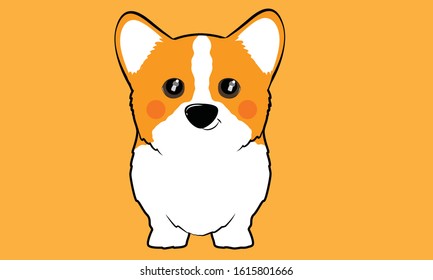 Cute Corgi Dogs cartoon vector
