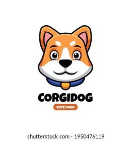 Cute Corgi Pet Animal Creatives Logo Design