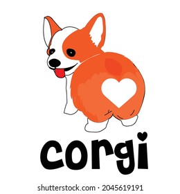 Cute Corgi Vector Illustrator Design