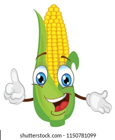 cute corn character cartoon.