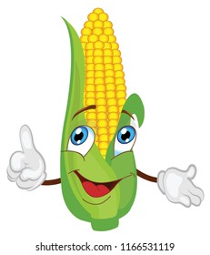 cute corn character cartoon.