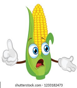 cute corn character cartoon.