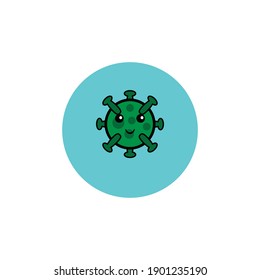 Cute corona virus vector design