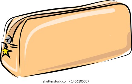 Cute cosmetic bag, illustration, vector on white background.
