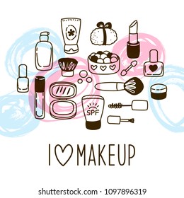 Cute cosmetics background for Your design