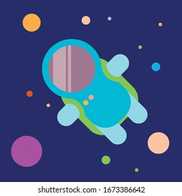 Cute Cosmos Suit with Colourful Planets