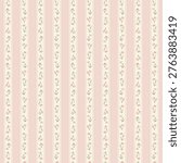 Cute cottage core shabby chic seamless pattern background with stripes, lines and flowers for textile, fabric, stationery