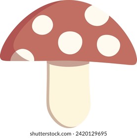 Cute cottagecore toad stool mushroom vector