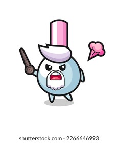 cute cotton bud grandpa is getting angry , cute style design for t shirt, sticker, logo element