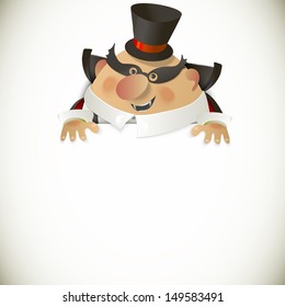 Cute Count Dracula.  Halloween design background.