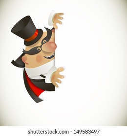 Cute Count Dracula.  Halloween design background.
