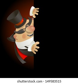 Cute Count Dracula.  Halloween design background.