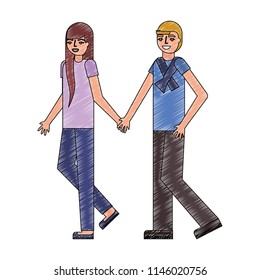 cute couple avatar character