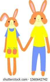 cute couple bunny