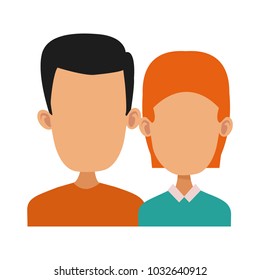 Cute couple cartoon