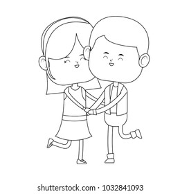 Cute couple cartoon