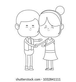 Cute couple cartoon