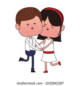 Cute couple cartoon