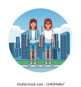 Cute couple cartoon