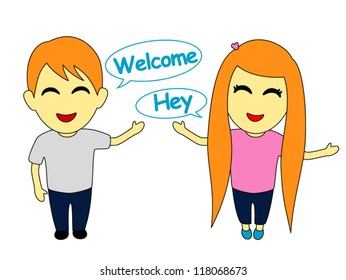 cute couple cartoon