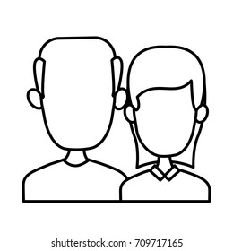 Cute couple cartoon